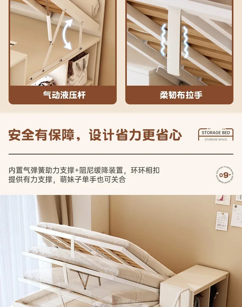 Multi-functional combination closet integrated bed