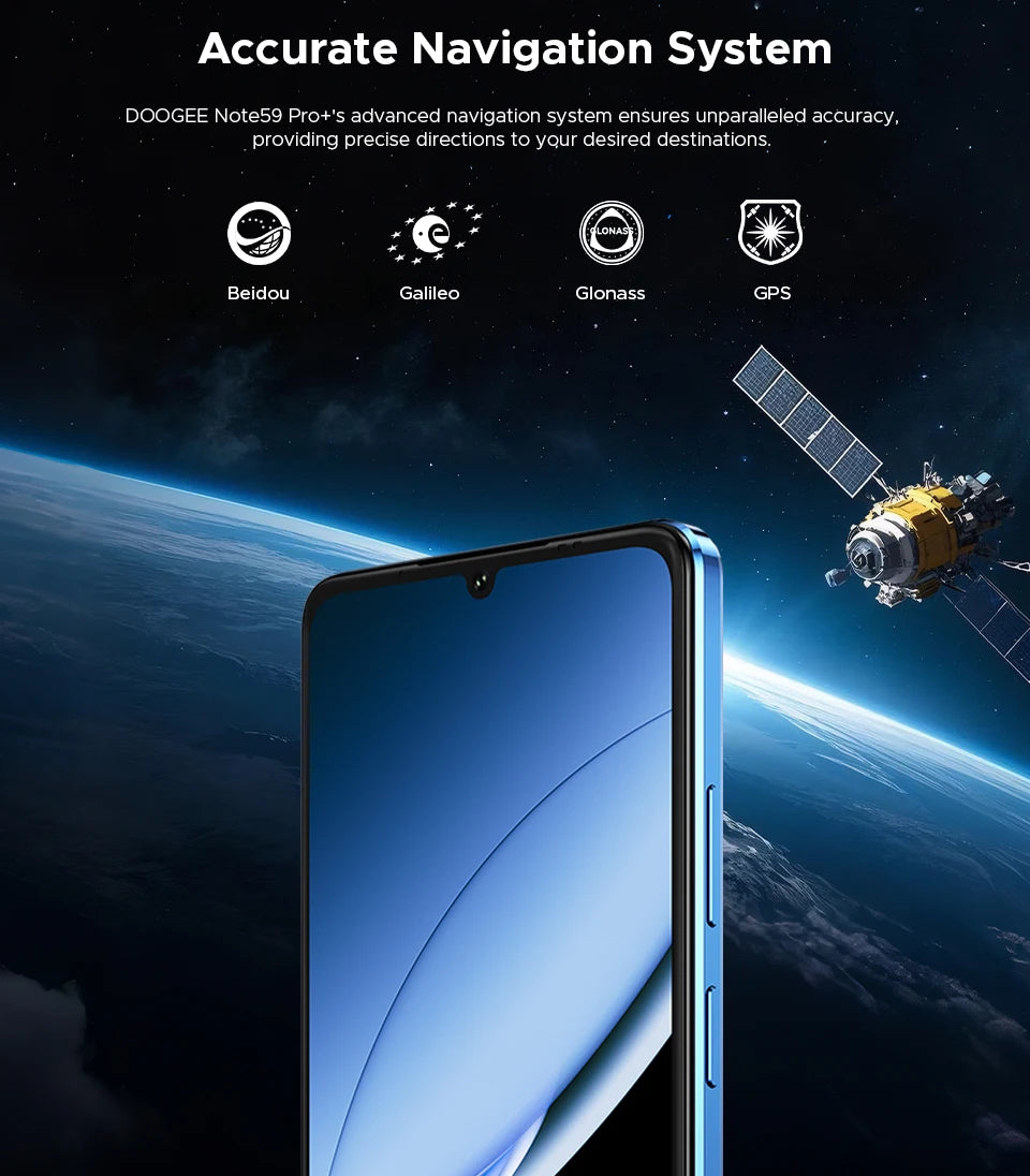 DOOGEE Note59 Pro+ 5G Smartphone Android 15 Global Version 6250mAh Battery 6.75'' 120Hz Display 12GB 512GB Mobile Phone NFC