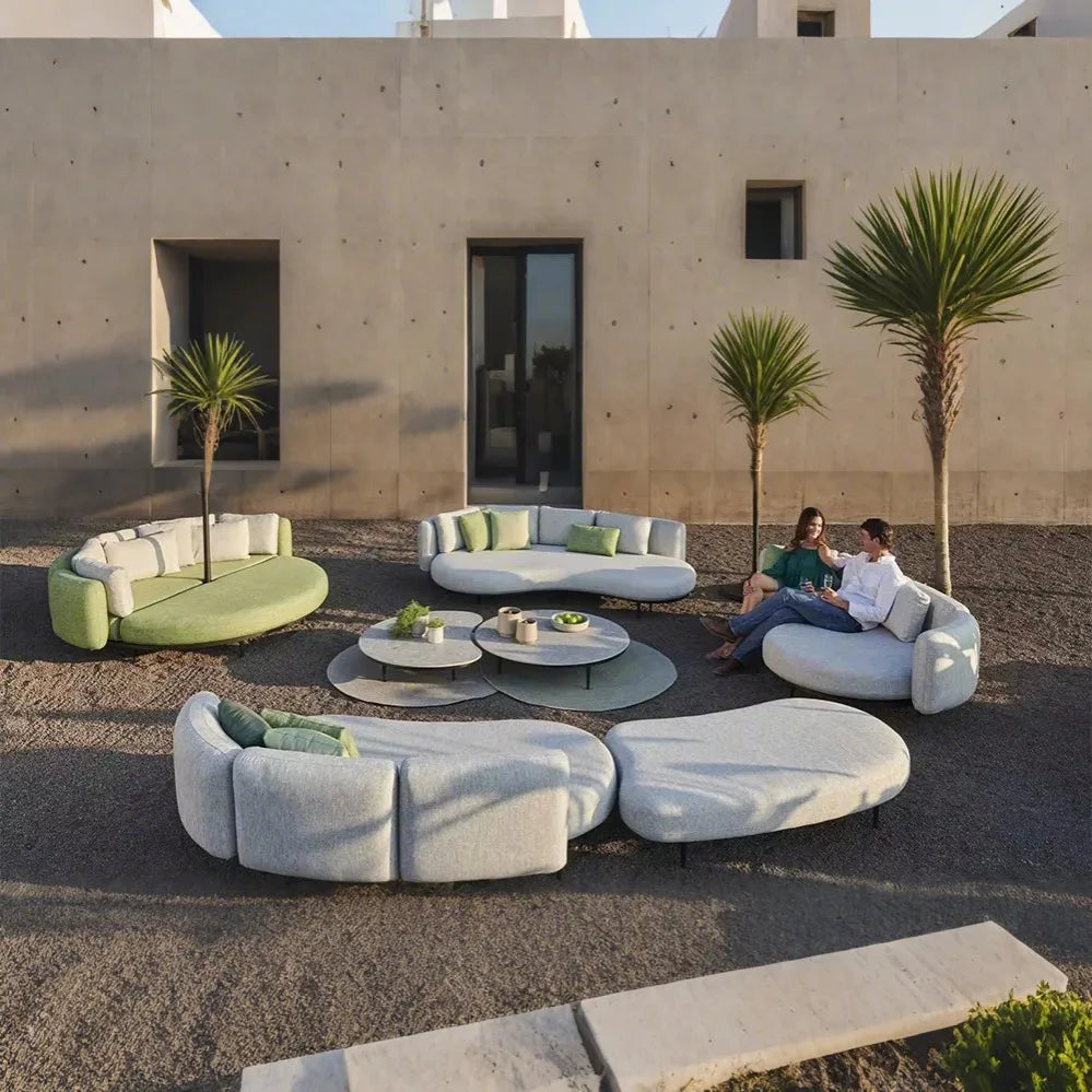 Luxury Modern Waterproof Fabric Design Aluminum Outdoor Sofa Set Garden Couch Hotel Project Patio Furniture