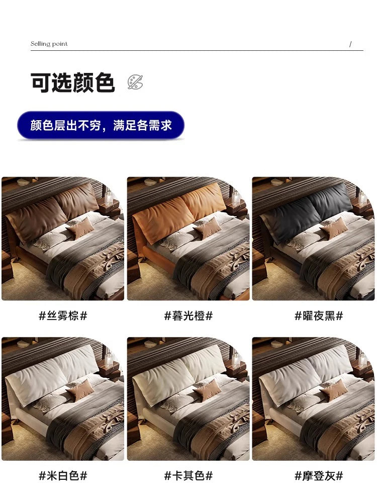 Soft Leather Luxury Double Bed Modern Adults Design Queen Loft Double Bed Bases Frames Camas De Dormitorio Bedroom Furniture