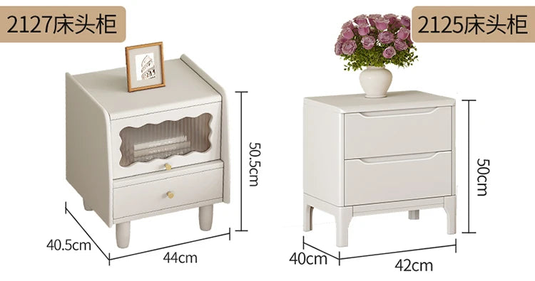 French Solid Wood Bed White Cream Wind Princess Fashion Design Bed Aesthetics Square Modern Sleeping Muebles Lounge Furniture