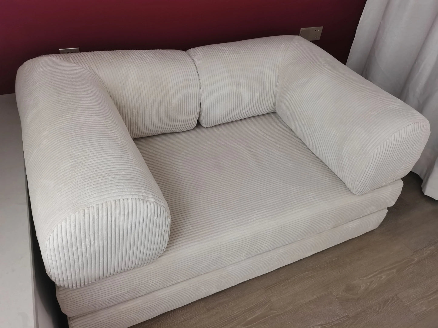 Elegant Italian Compressed Sofa Minimalist Retro Corduroy Sofa Bed Foldable Washable Customizable for Living Room