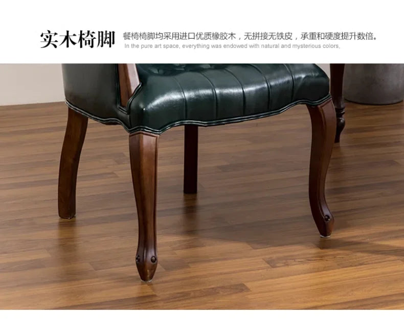 European Retro Single Leisure Armchair, Hotel Cafe Negotiation Tiger Chair,American Solid Wood Study Chair