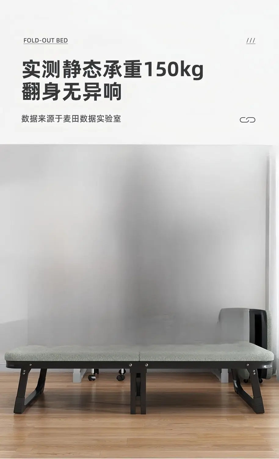 Super thick folding single bed home office artifact portable foldable escort recliner folding single lunch break bed