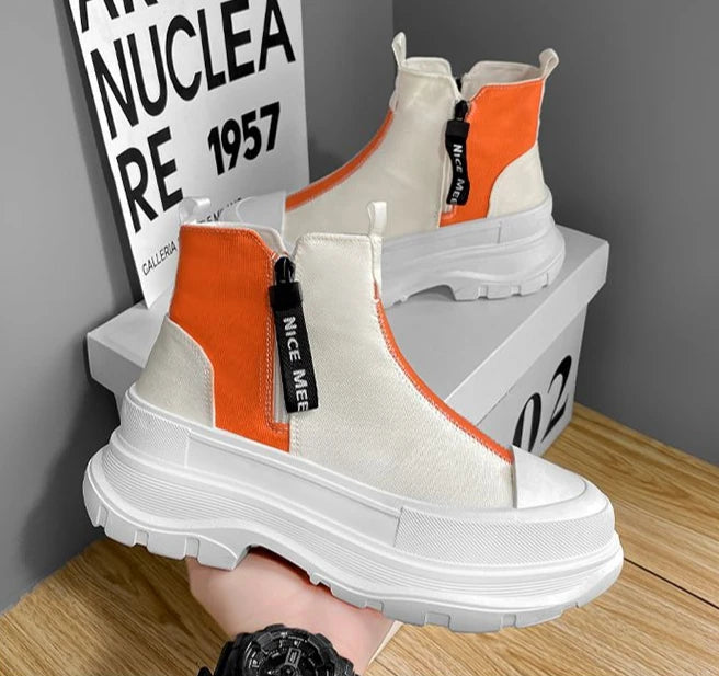 Man Sports Shoes Spring Autumn Canvas Sneaker Boots for Men Platform Footwear Original Deals High Quality Low Price Offers Offer