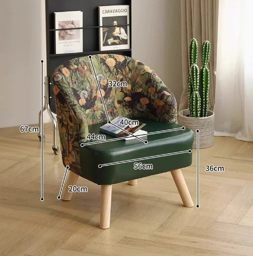 Small Leisure Single Sofa Chair Living Room and Bedroom Seat Balcony Reception Chair Hotel Lounge Chair Cozy Guest Seating