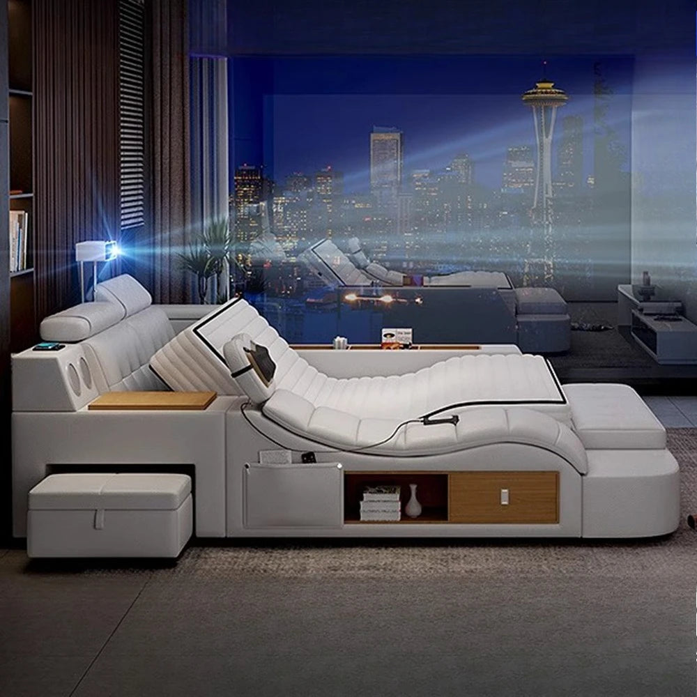 Unique Double Bed Aesthetic Elastic Adjustable King Size Beds Bedroom Tatami Camas De Casal De Luxo Furniture Decoration