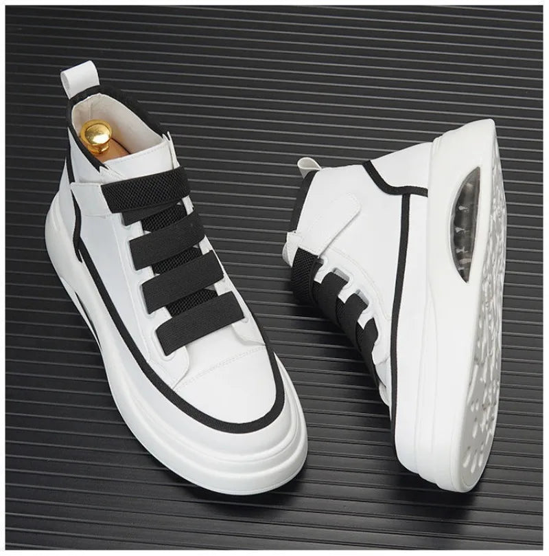 High Top Men's Shoes 2025 Spring Autumn Brand White Casual Sneaker Platform Luxury Designer Men Ankle Boots zapatos para hombre