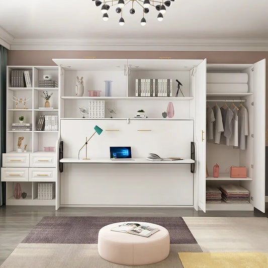 Multipurpose Custom Space Saving Furniture Hidden Wall Bed Revolving Vertical Ottoman Horizontal Folding Custom Murphy Bed