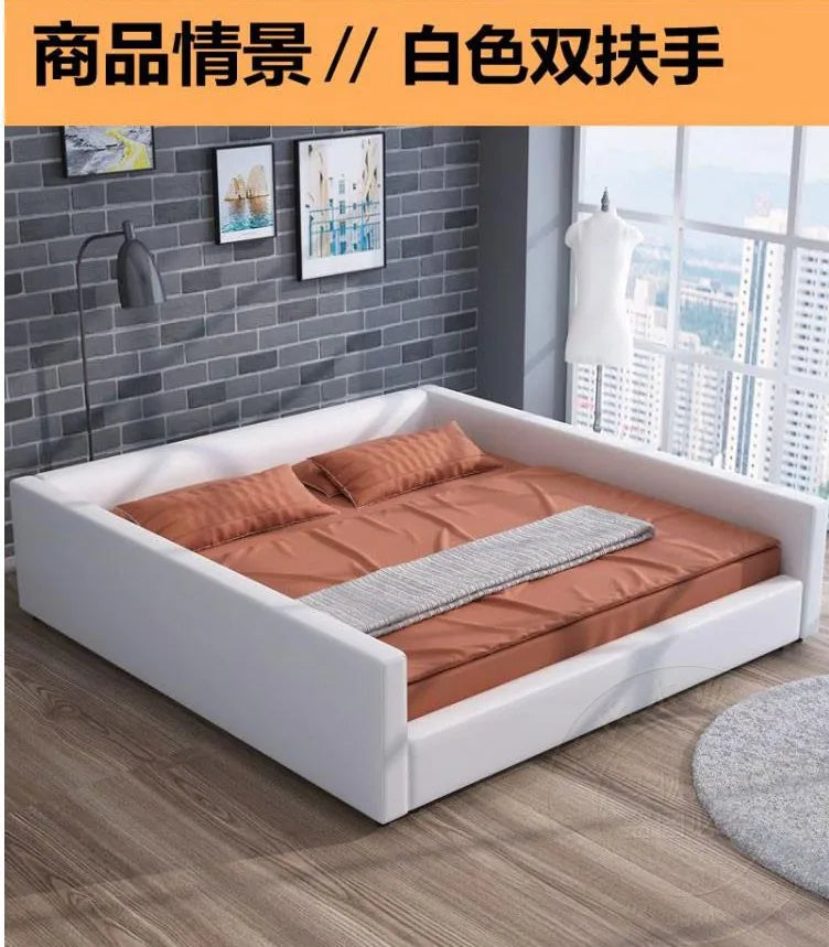 Fancy European Bed Frames Fence Modern Kids Lounge Bed King Sized Upholstery Luxury Muebles Para Dormitorio Home Decoration