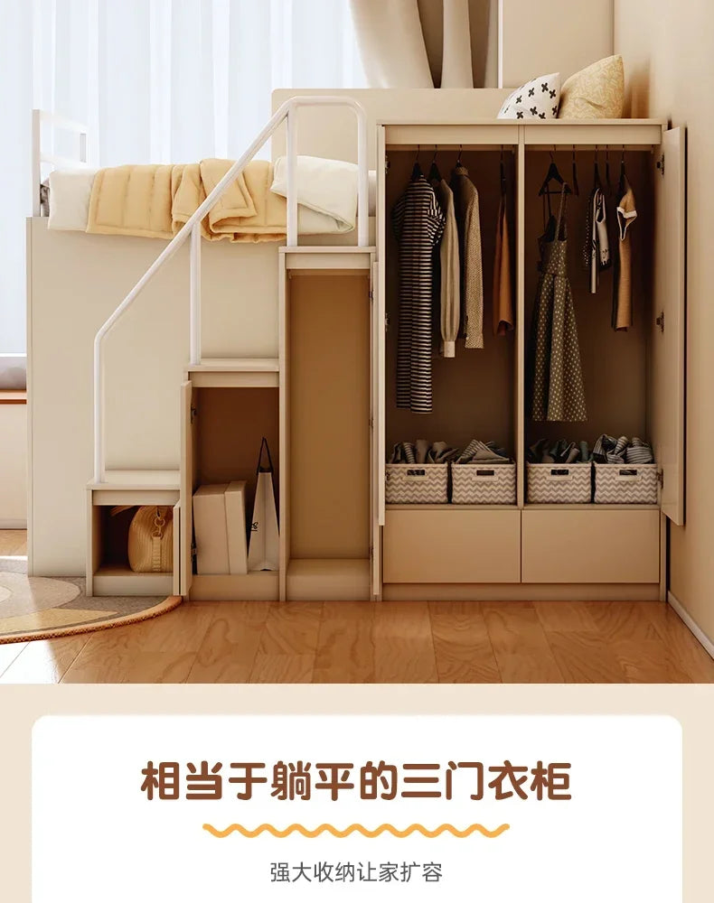 Multi-functional combination closet integrated bed