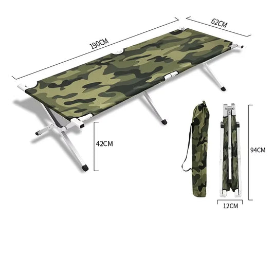 Custom  Ultra Lightweight Aluminum Alloy Folding Cot Outdoor Camping Marching Tactical Bed Ultra Wide and Comfortable