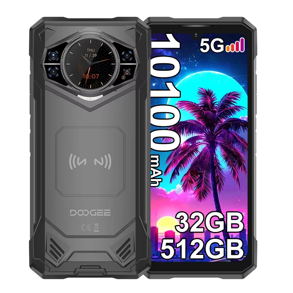 DOOGEE S200 X 32GB(12+20) 512GB 5G Smartphone MTK 7050 10100mAh 33W Mobile Phone 100MP 6.72” FHD+120Hz Cellphone