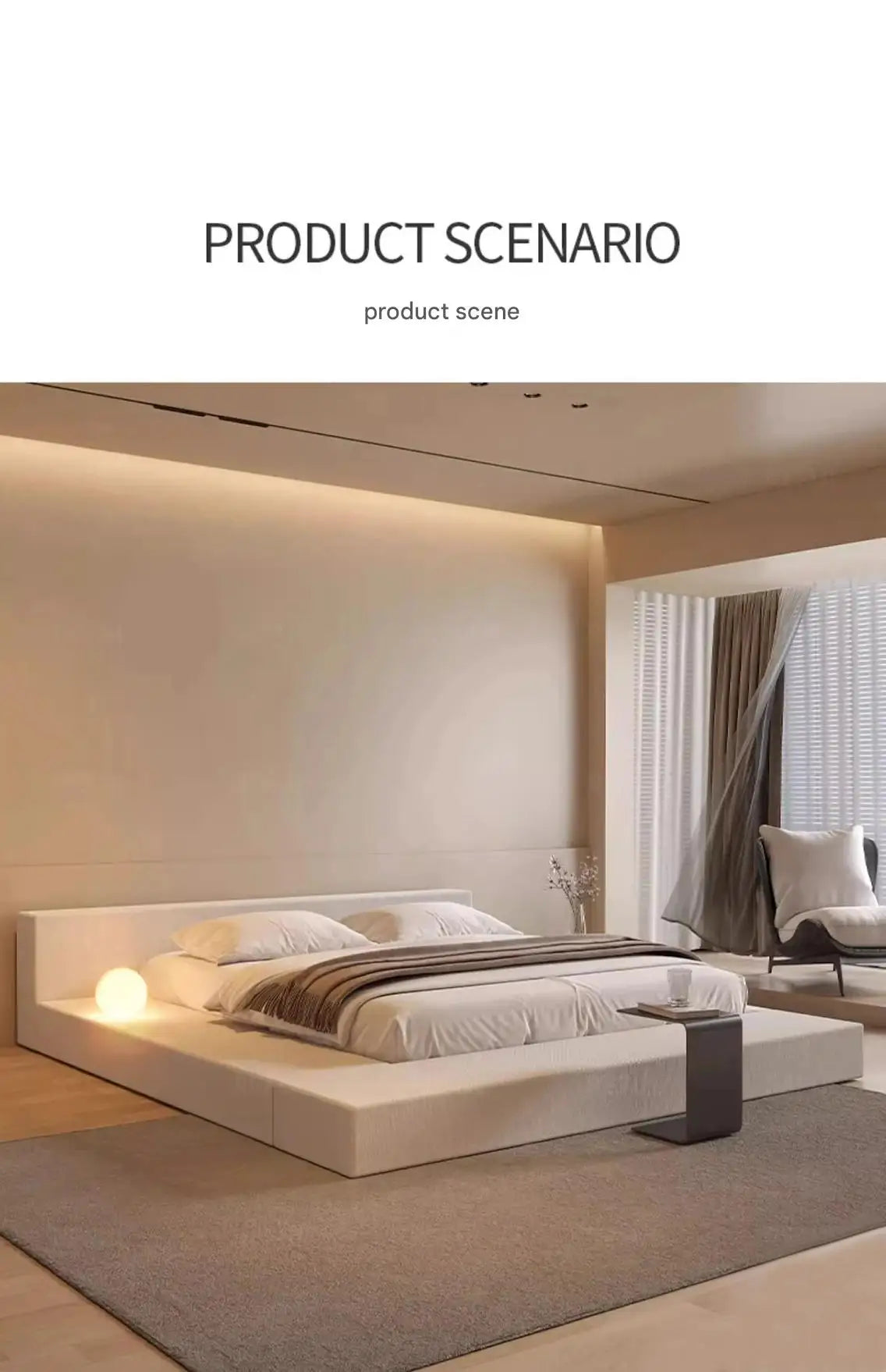 Japanese Minimalist Bed Tatami Cream Fashionable High Quality Modern Bed Wedding Confortable Double Muebles Bedroom Furniture