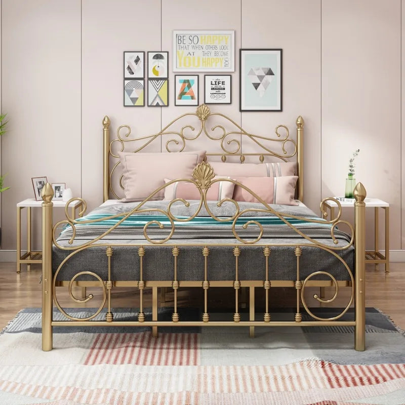 Wrought iron bed bedroom Nordic simple apartment home modern bed and breakfast