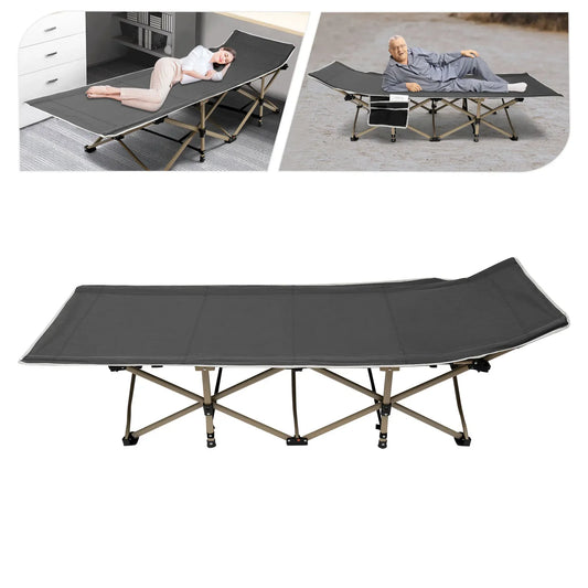 Camping Cots, High-Strength Carbon Steel, 1200D Oxford Cloth, Elevated 15" Bed (7528in), Comfortable and Breathable, Easy