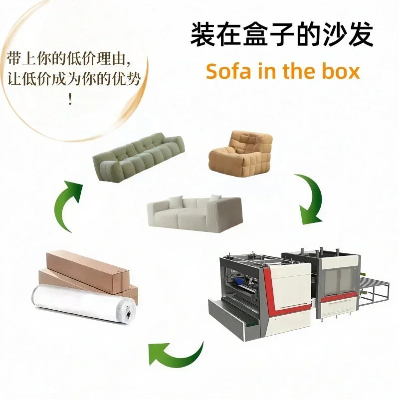 Elegant Italian Compressed Sofa Minimalist Retro Corduroy Sofa Bed Foldable Washable Customizable for Living Room