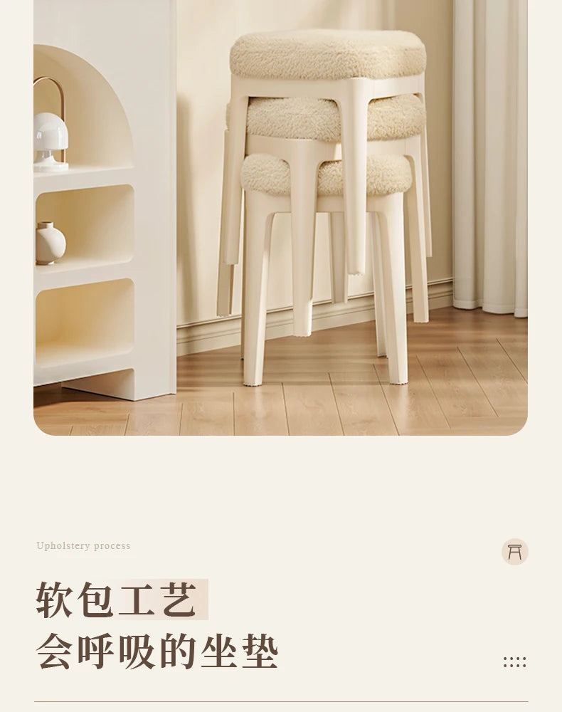 White Household Vanity Stools Small Items Luxury Living Room Ottoman Office Luxury Relaxing Sillones Modernos Home Furniture