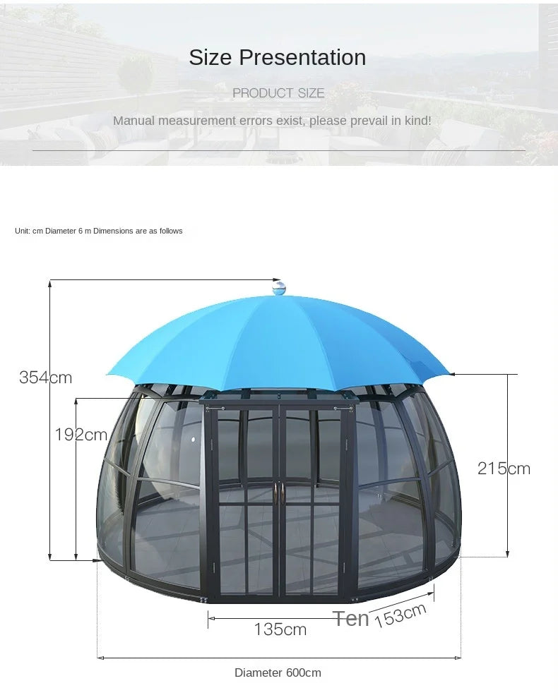 The product can be customized.Outdoor courtyard pavilion, round European style hotel, resort scenic villa,