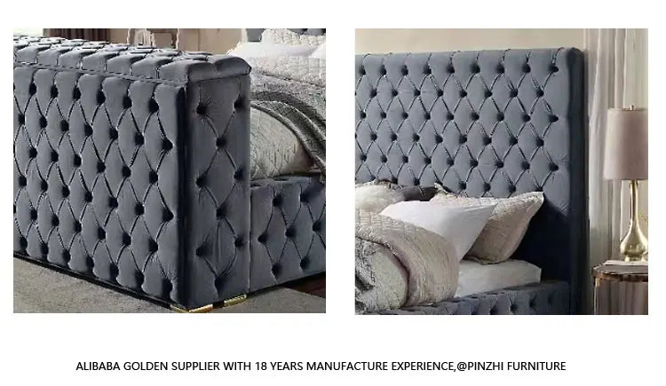 Custom HOME Remote Control Whole House Decoration King Size Smart Luxury Bed With Tv And Fireplace In Footboard Storage