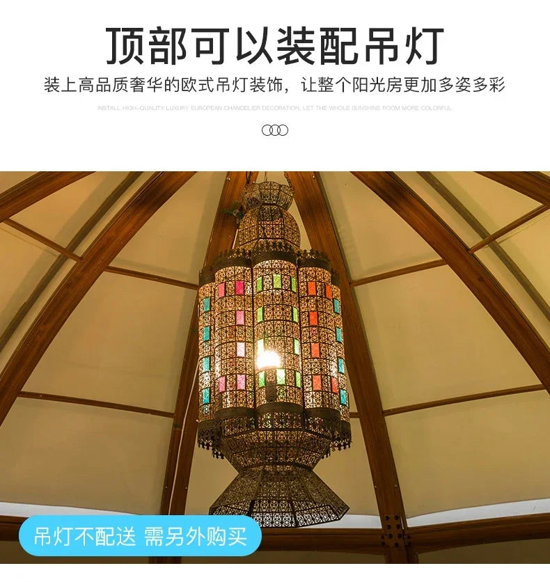 The product can be customized.Outdoor courtyard pavilion, round European style hotel, resort scenic villa,