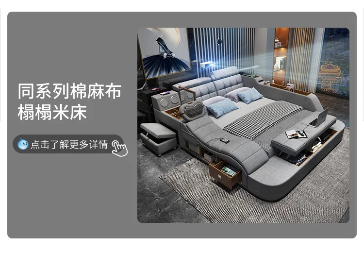 Cabinets Aesthetic Bed Reading Vanity King Massage Lounge Beds Luxury Bedroom Frame Camas Matrimoniales House Accessories