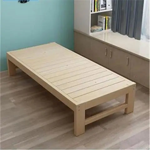Children's splicing widened solid wood Yanbian bed simple environmentally friendly simple single bed