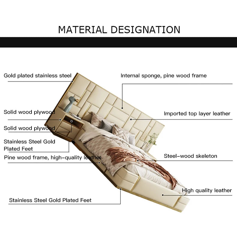 As a Bed King Size Luxury Bedroom Furniture Set Wooden Headboard And Nightstands Lit Deux Place With Double Bed Side Table