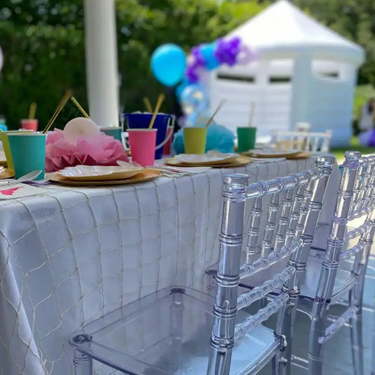 96pcs) Wholesale Crystal  Transparent Hotel Party Events Clear Chiavari Chairs for wedding dinner table 281