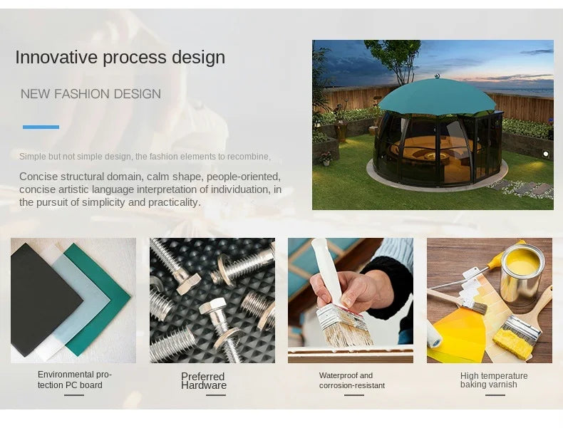 The product can be customized.Outdoor courtyard pavilion, round European style hotel, resort scenic villa,