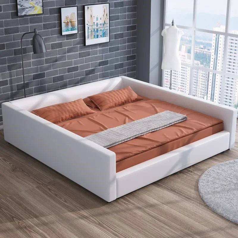 Fancy European Bed Frames Fence Modern Kids Lounge Bed King Sized Upholstery Luxury Muebles Para Dormitorio Home Decoration