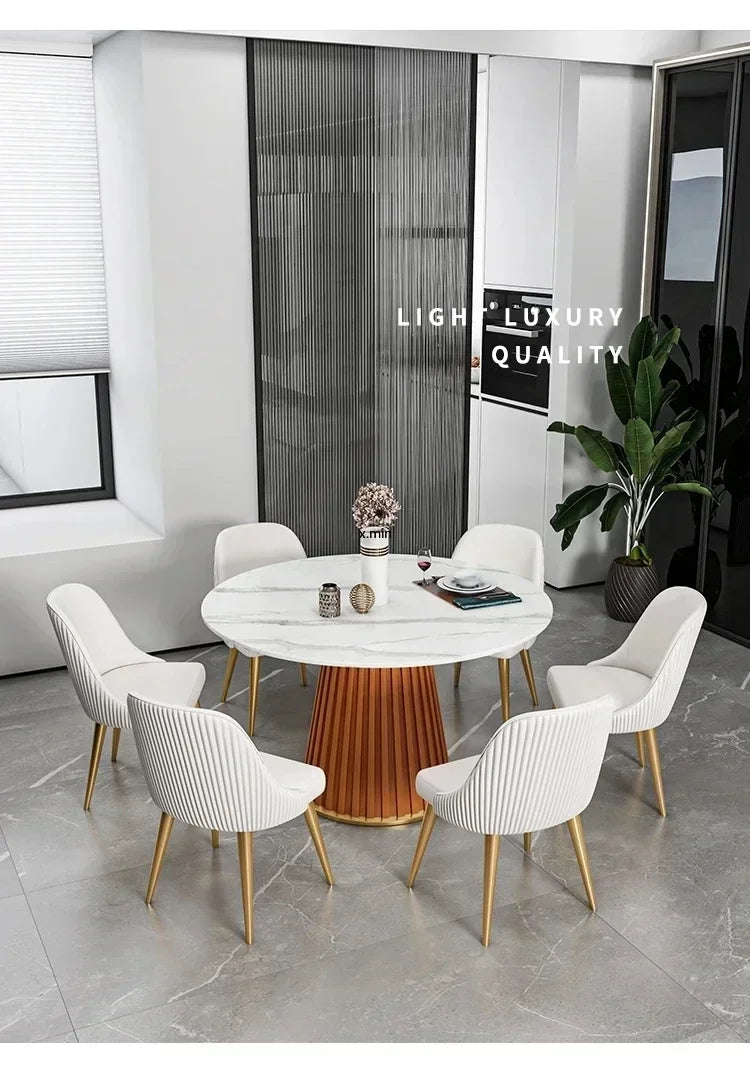 Small Apartmen Dining Table Round Center Nordic White Coffee Tables Chairs Organizer Muebles Living Room Furniture
