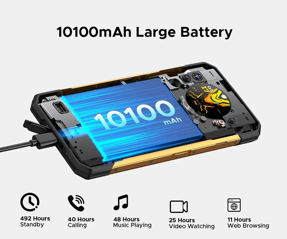 DOOGEE S200 X 32GB(12+20) 512GB 5G Smartphone MTK 7050 10100mAh 33W Mobile Phone 100MP 6.72” FHD+120Hz Cellphone