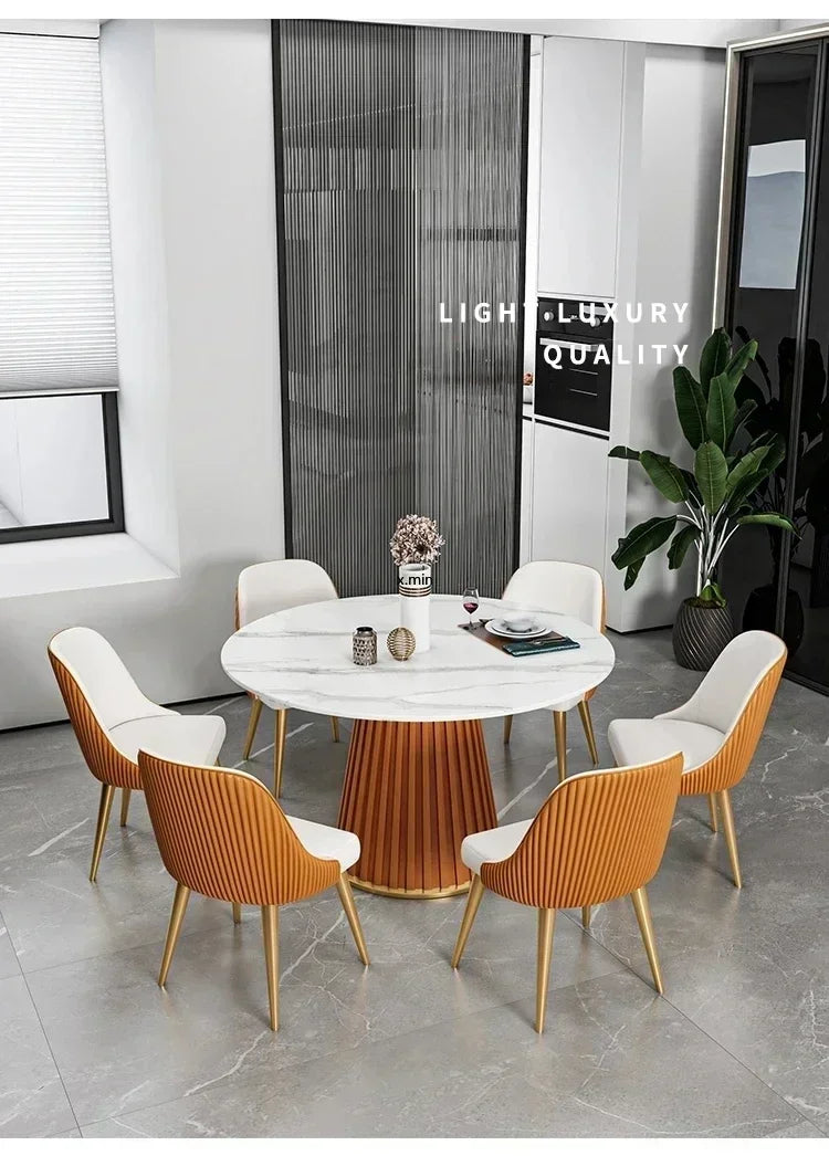 Small Apartmen Dining Table Round Center Nordic White Coffee Tables Chairs Organizer Muebles Living Room Furniture
