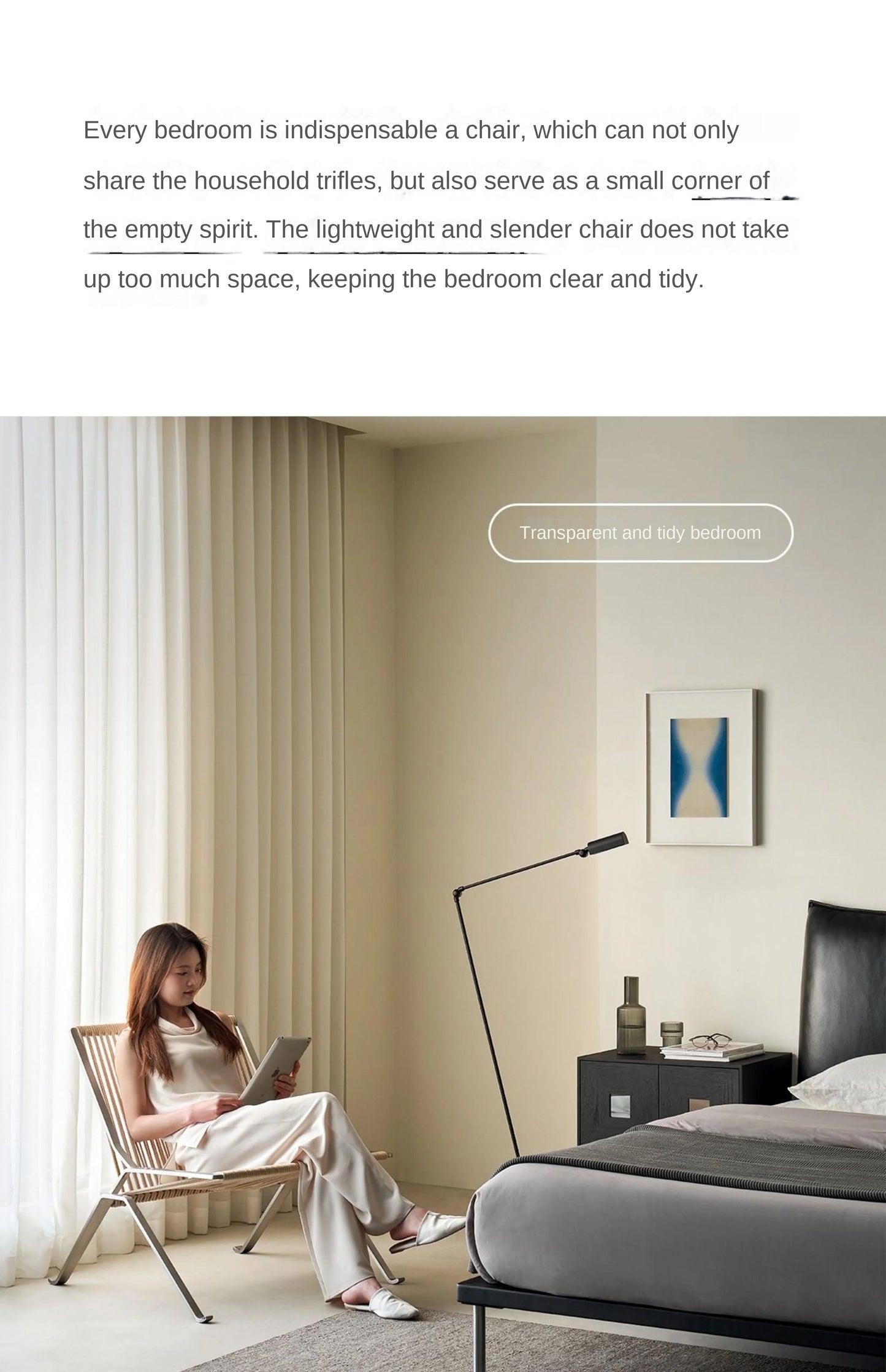 MOMO Bauhaus Single Lounge Chair Living Room Minimalist Rope Sofa Hotel Lounge Reception Chair Outdoor Woven Chair