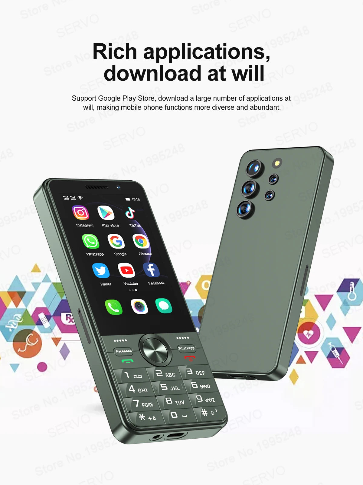 SERVO F25 PRO 4G Smartphone Android 8.1 OS 2+16GB ROM Camera 2500mAh Dual SIM Standby Button Smart Cellphones Google Play Store