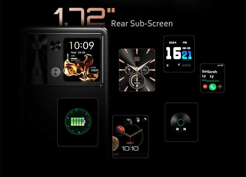 Cubot Smartphone P90,Dual Speakers,Android 15,6.88" 120Hz Display,24GB(12GB+12GB)RAM,256GB ROM,G100 Octa-core,64MP Camera,NFC