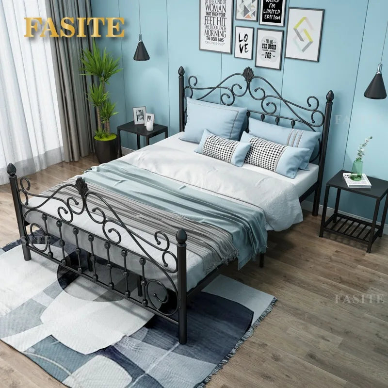 Wrought iron bed bedroom Nordic simple apartment home modern bed and breakfast