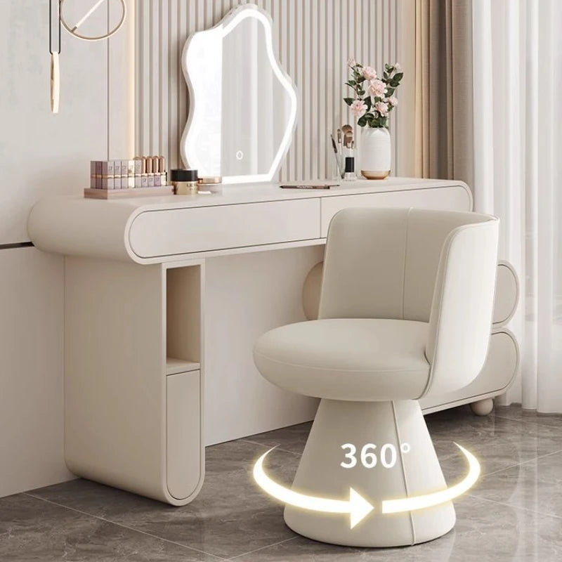Chaise Lounge Italian Light Luxury Dressing Stool Rotatable Simple Dining Chair Home Bedroom Hotel Nordic Single Sofa Chairs