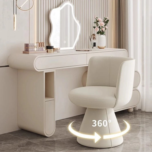 Chaise Lounge Italian Light Luxury Dressing Stool Rotatable Simple Dining Chair Home Bedroom Hotel Nordic Single Sofa Chairs