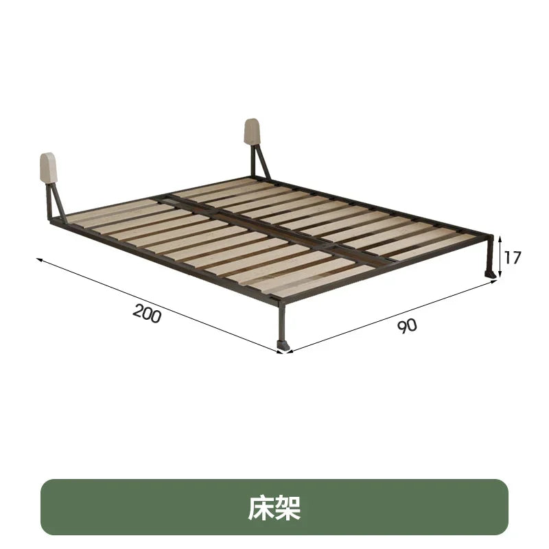 European Murphy Bed With Closet Organizer Drawers Full Size Bed Space-Saving Sleeping Salon Letto Matrimoniale Unique Furniture