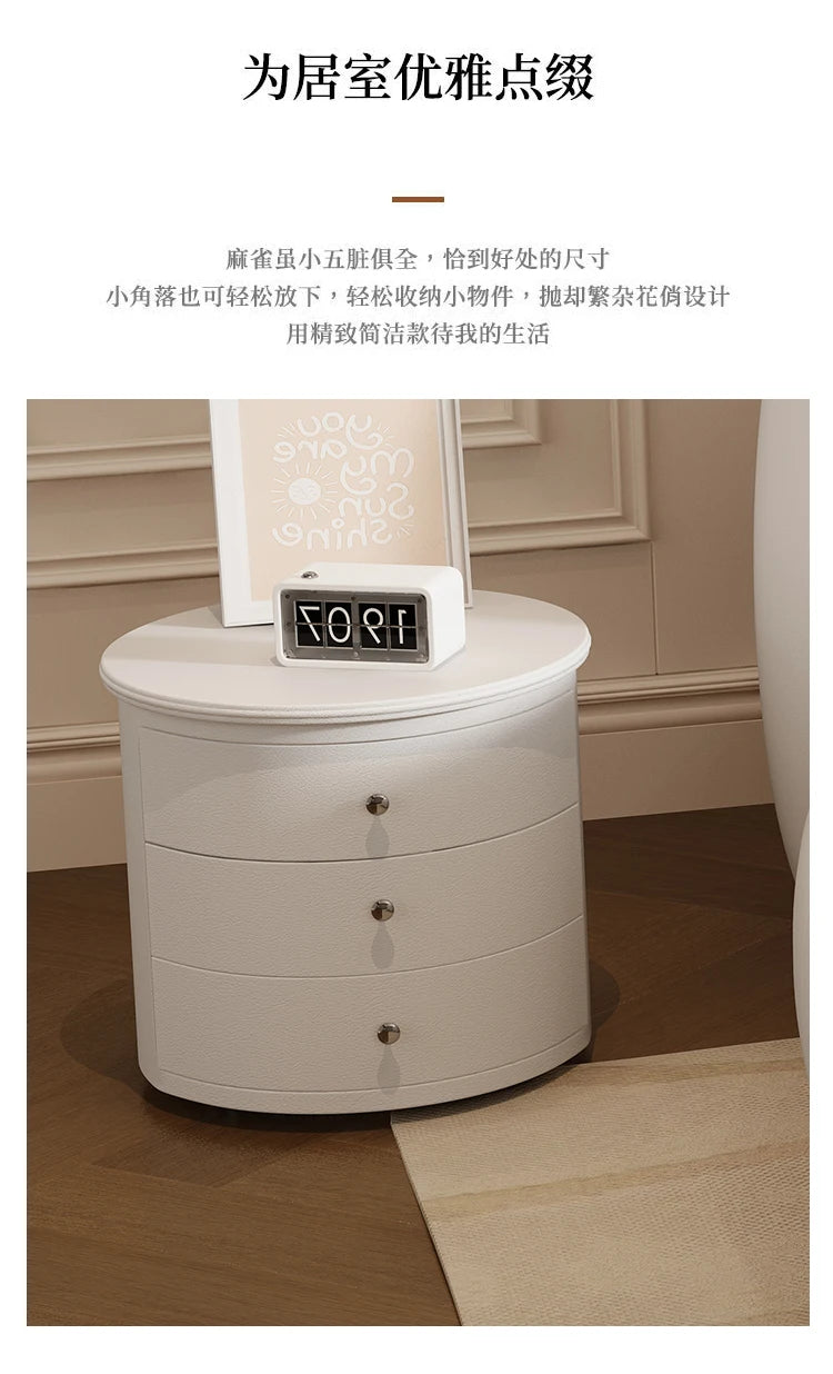 Round Leather Double Bed Luxury Aesthetics Bedroom Modern Simple Light Luxury Bed Cream Style Adult Beliche Salon Furniture