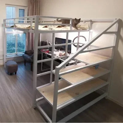 Dormitory Queen Size Good Quality Loft Bed Hostel Adult Metal Bunk Beds With Stairs