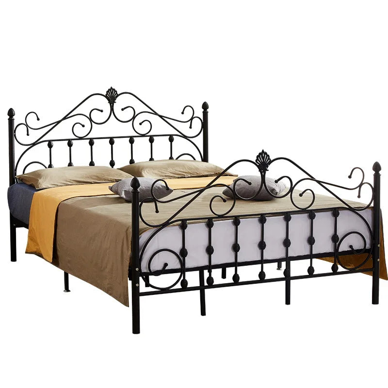 Wrought iron bed bedroom Nordic simple apartment home modern bed and breakfast