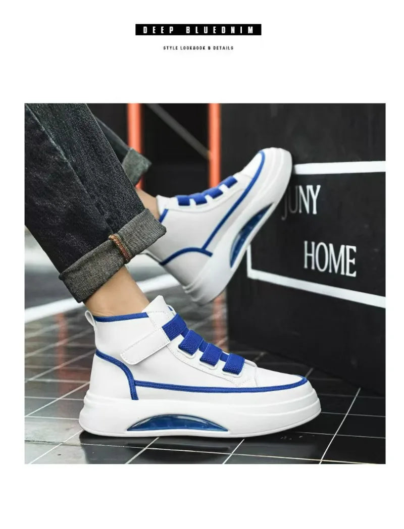 High Top Men's Shoes 2025 Spring Autumn Brand White Casual Sneaker Platform Luxury Designer Men Ankle Boots zapatos para hombre
