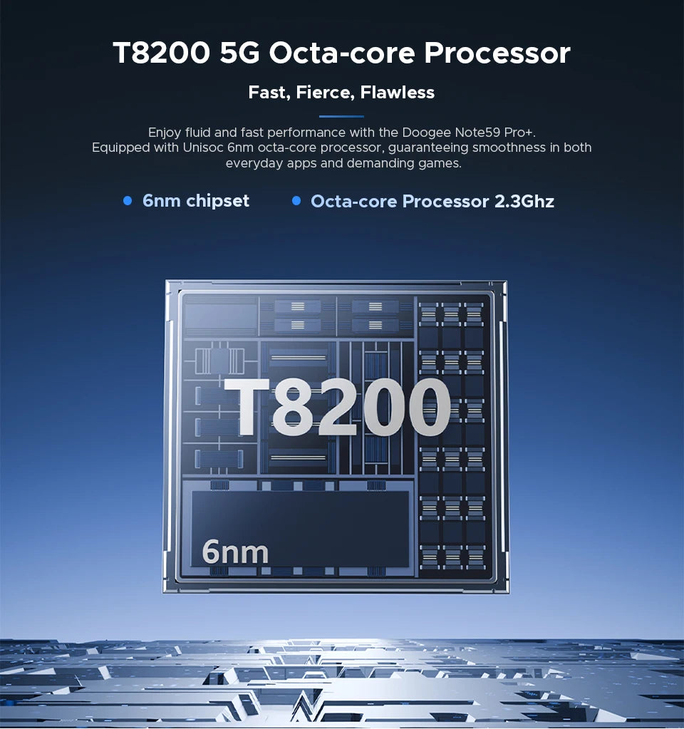 DOOGEE Note59 Pro+ 5G Smartphone Android 15 Global Version 6250mAh Battery 6.75'' 120Hz Display 12GB 512GB Mobile Phone NFC