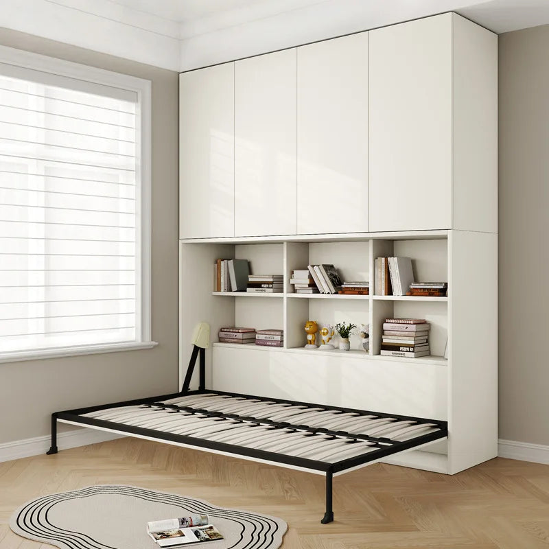 Multifunctional rollover invisible bed modern desk wardrobe integrated folding bed wall bed space saving