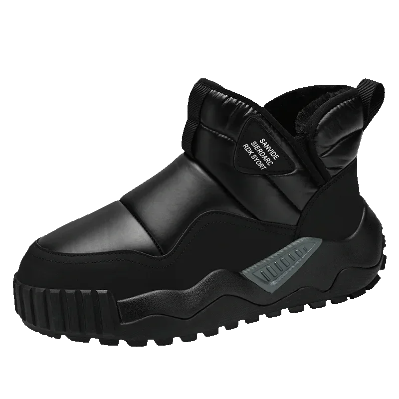Trendy All-match Men's Snow Boot Men's Warm Low Top Anti-slip Wear-resistant Comfortable Thick Plush Boots for Men Cotton Shoe