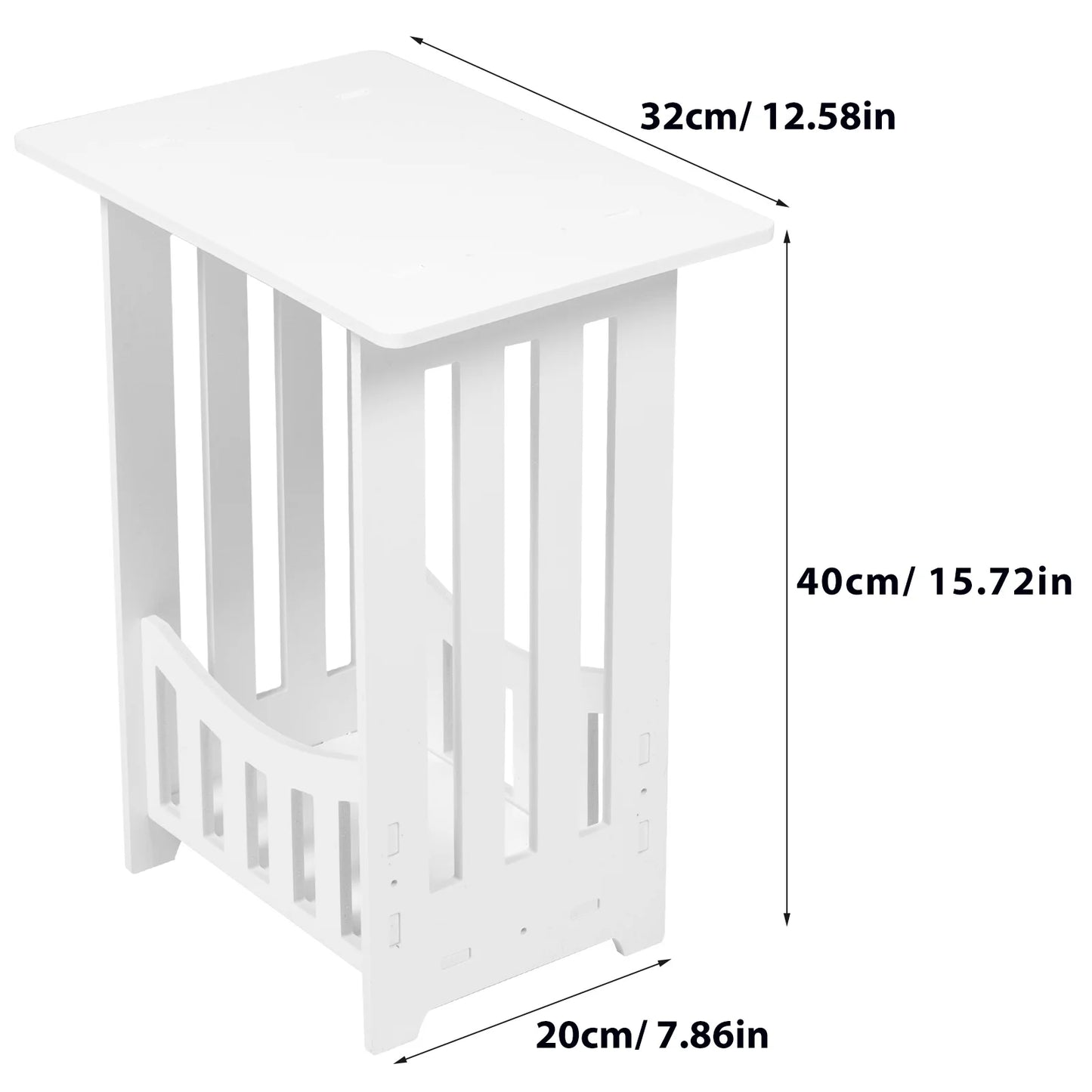 White Mini Dressing Table Bedroom Furniture Home Decor Small Space Modern Simple Compact Nightstand Sofa Side Table Home