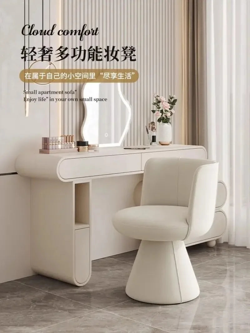 Chaise Lounge Italian Light Luxury Dressing Stool Rotatable Simple Dining Chair Home Bedroom Hotel Nordic Single Sofa Chairs